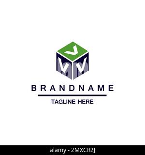 Letter U or V Cube Logo : Suitable for Company Theme, Construction Theme, Technology Theme, Initial Theme, Infographics and Other Graphic Related Asse Stock Vector