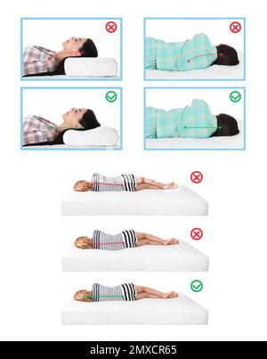 Correct sleeping outlet position with pillow