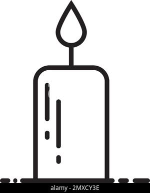 Candle icon, illustration logo design  vector.  eps 10. Stock Vector