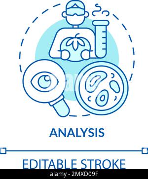 Analysis turquoise concept icon Stock Vector