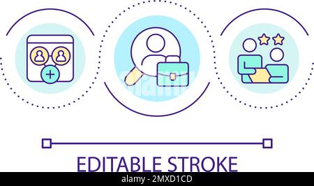 Hiring process loop concept icon Stock Vector