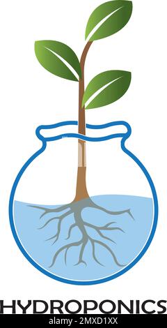 Hydroponic logo vector icon illustration design Stock Vector