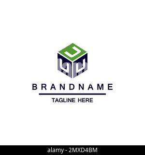 Letter U or V Cube Logo : Suitable for Company Theme, Construction Theme, Technology Theme, Initial Theme, Infographics and Other Graphic Related Asse Stock Vector