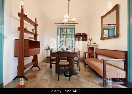 Living room in apartment interior in old country house Stock Photo