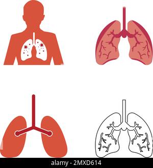 Lungs icon vector illustration design template.Eps 10 Stock Vector