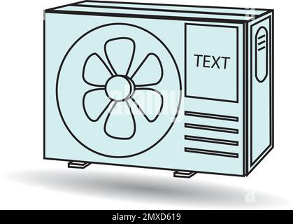 Ac outdoor icon vector illustration design template. Stock Vector