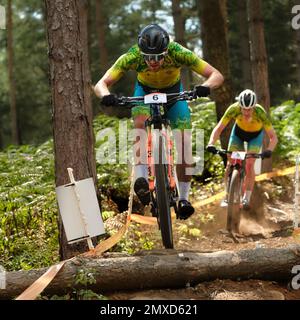 Commonweath Games 2022, Cannock chase UK. mountain Biking Stock Photo