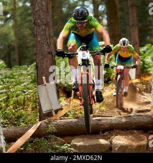 Commonweath Games 2022, Cannock chase UK. mountain Biking Stock Photo