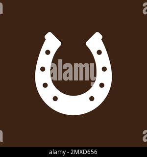 Horseshoe icon vector illustration design logo template. Stock Vector