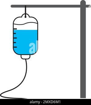 infuse icon in trendy flat style, blood bag icon, iv bag,intravenous bag Stock Vector