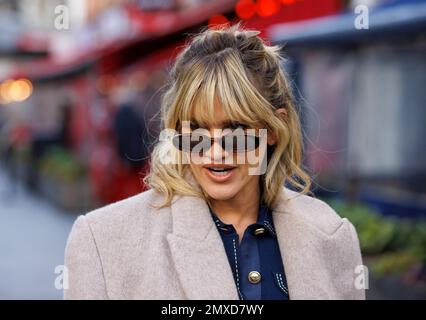 London, UK. 3rd Feb, 2023. Ashley Roberts leaves Global Radio. Credit: Mark Thomas/Alamy Live News Stock Photo