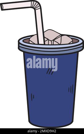 Download free vector of Takeaway cold drink doodle vector about