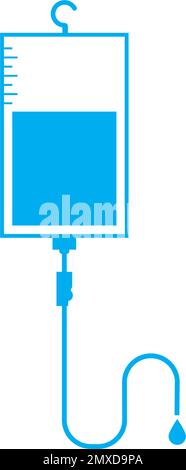 infuse icon in trendy flat style, blood bag icon, iv bag,intravenous bag Stock Vector
