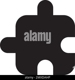 Extension icon. Puzzle. Flat design, linear and color styles. Isolated ...