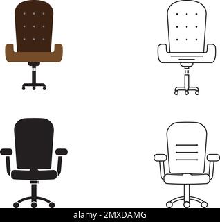 office armchair icon vector illustration design template. Stock Vector