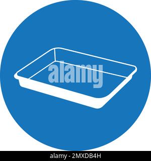 Baking tray icon,vector illustration. Flat design style. Stock Vector