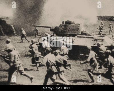 The Battle of Kursk. Museum: PRIVATE COLLECTION. Author: ANONYMOUS. Stock Photo