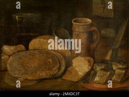 The Poor Man's Meal. Museum: Royal Museum of Fine Arts, Antwerp. Author: Hieronymus Francken II. Stock Photo