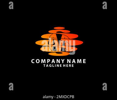 Initial letter M Logo. Moonlight template design Stock Vector