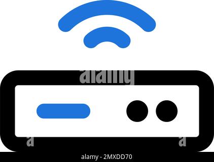 Wi-Fi router. Wi-Fi hotspot. Editable vector. Stock Vector