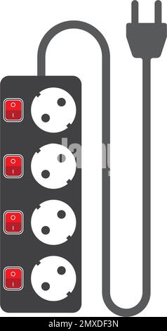 extension cord simple vector icon illustration in flat design Stock Vector