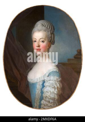 Portrait of Archduchess Maria Antonia of Austria (1755-1793), the later Queen Marie Antoinette of France. Museum: PRIVATE COLLECTION. Author: JOSEPH SIFFRED DUPLESSIS. Stock Photo