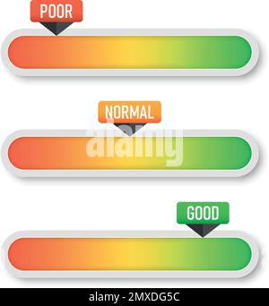 Customer satisfaction meter icon in flat style. Gauge level vector illustration on isolated background. Speedometer sign business concept. Stock Vector