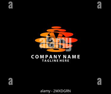 Abstract Circle Initial Letter Y Logo icon vector design concept for business identity.. Stock Vector
