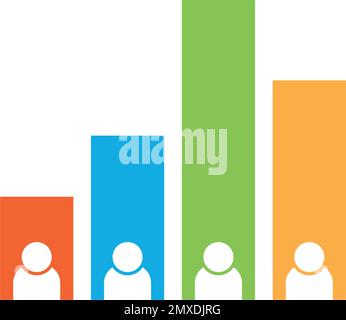 Exit polling icon in flat style. Ballot results vector illustration on isolated background. Political voting sign business concept. Stock Vector