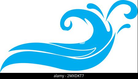 Water wave logo vector illustration icon design. Stock Vector