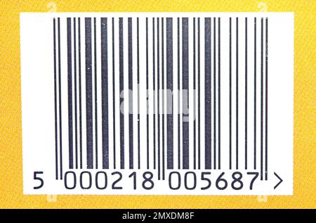 Close up of a barcode used in shopping to establish price etc. Stock Photo