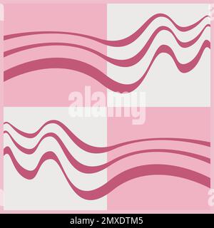 Waving abstract geometric pattern. Vector Illustration. Stock Vector