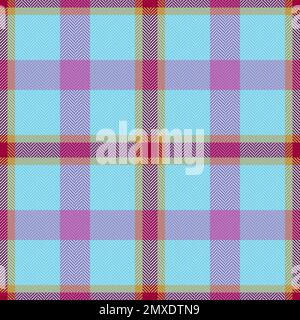 Texture background tartan. Plaid check textile. Seamless vector fabric pattern in red and yellow colors. Stock Vector