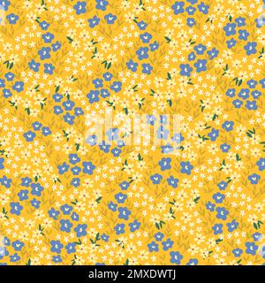 Cute hand drawn ditsy seamless pattern, lovely floral background, great for textiles, banners, wallpapers, wrapping - vector design Stock Vector