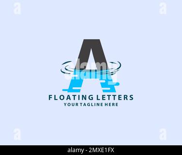 Typography design with water ripple effect isolated on white background : Vector Illustration Stock Vector