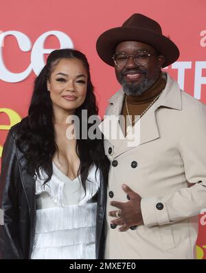 (L-R) Lil Rel Howery and Dannella Lane at The 2023 ESPY Awards held at