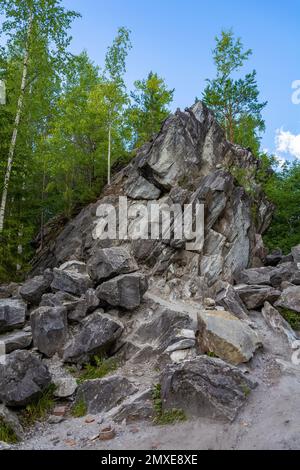 Ruskeala Mountain Park, Italian Marble Quarry, Republic of Karelia Stock Photo