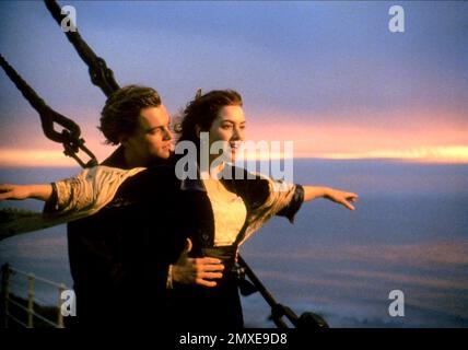 Titanic  Leonardo Dicaprio & Kate Winslet Stock Photo