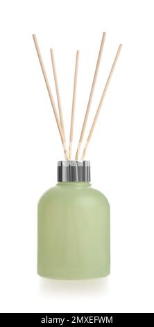 Aromatic reed air freshener isolated on white Stock Photo - Alamy