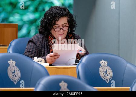 THE HAGUE, NETHERLANDS - JANUARY 24: Caroline van der Plas of BBB during the Question Time at the Dutch Tweede Kamer parliament on January 24, 2023 in The Hague, Netherlands (Photo by Jeroen Meuwsen/Orange Pictures) Stock Photo