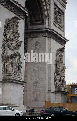 Arc de Triomphe de l'Étoile, Champs-Élysées, Paris, France Stock Photo