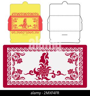 Ang Pau. Chinese New Year Boy And Girl Red Packet Template. Red Packet  Die-cut Template. Translation: Spring. - Vector Template Royalty Free SVG,  Cliparts, Vectors, and Stock Illustration. Image 131221297.