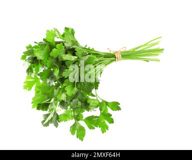 Bunch of fresh green parsley isolated on white Stock Photo