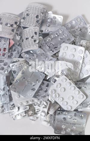 Empty Pill Blister Packs Stock Photo