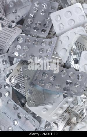 Empty Pill Blister Packs Stock Photo