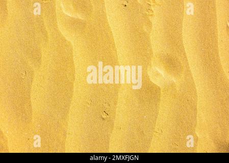 Texture or pattern of golden sand Stock Photo