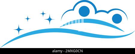 Car wash service logo icon design illustration Stock Vector