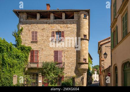 Traditional town house in the old centre of Figeac, southern France Stock Photo