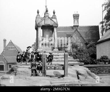 The Stocks, Lymm, Cheshire, early 1900s Stock Photo