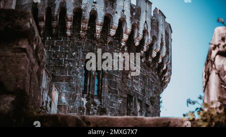 A closeup of the exterior walls of Butron castle in Gatika, Biscay, Spain Stock Photo